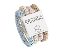 Kknekki hårelastikker blue/rose/beige mix (4-pack)